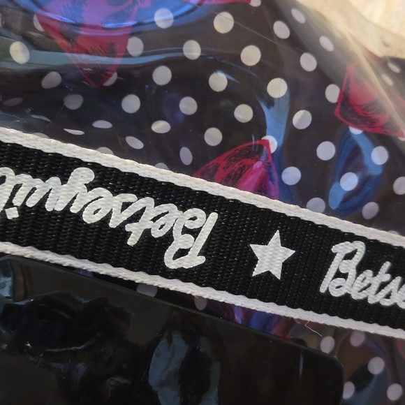 Betsey Johnson Betseyville Unique Clear Vinyl Tote with Removable Drawstring Bag - Picture 5 of 16